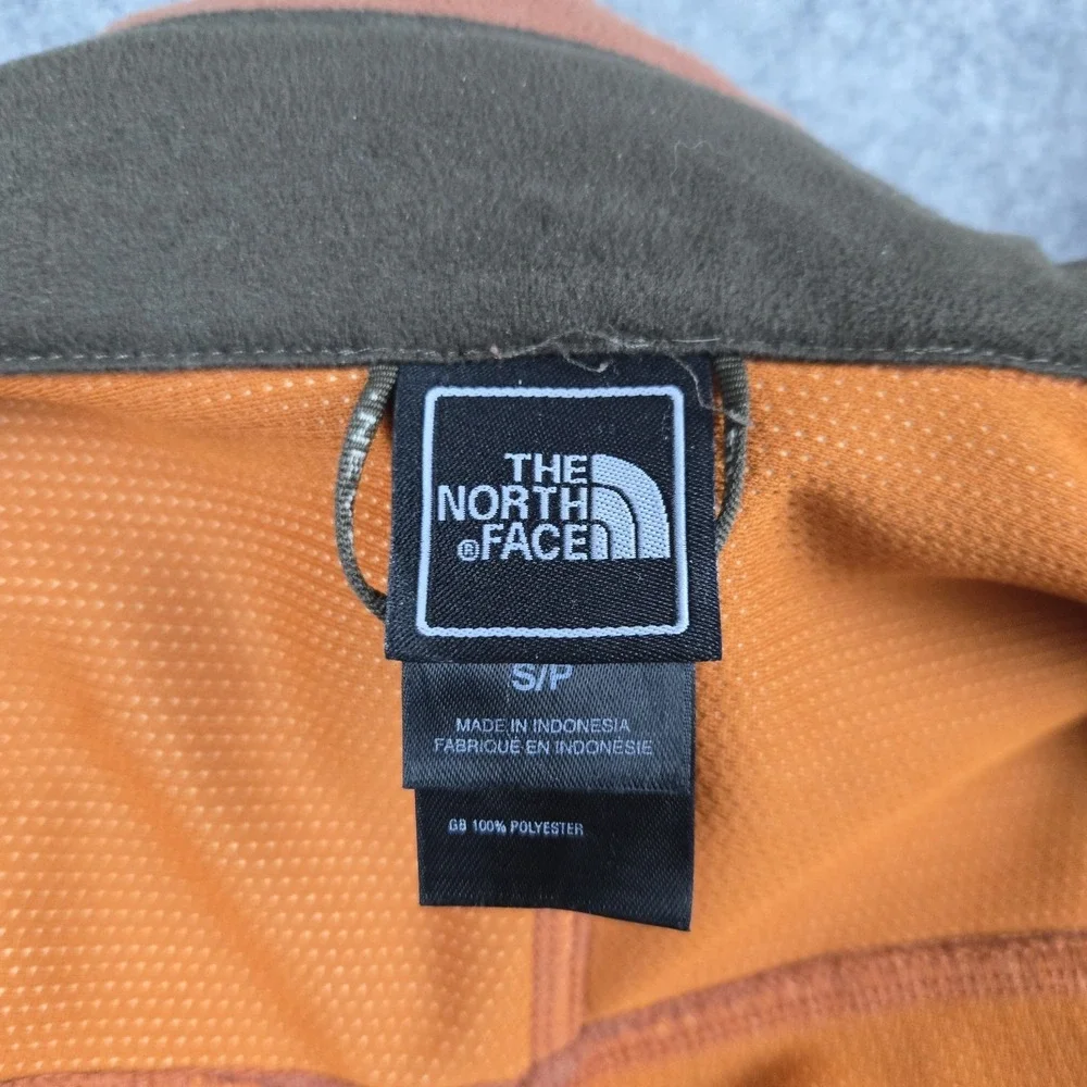 The North Face Windwall Jacket Mens‎ Small Orange Fleece Full Zip Outdoor
